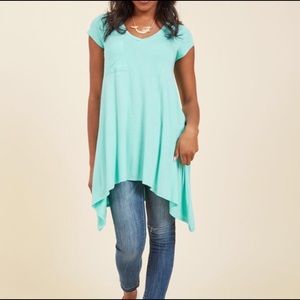 ModCloth Teal Mint Short Sleeve Tunic Top 3X